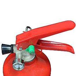 2kg Powder Fire Extinguisher - Handle and Nozzle