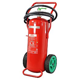 50 litre Fluorine-Free Foam Wheeled Fire Extinguisher Stainless Steel