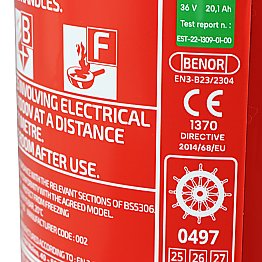6 litre Lith-M Fire Extinguisher - Fluorine-Free MED approved