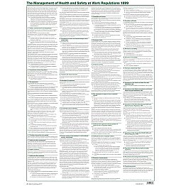The Management of Health & Safety at Work Regulations Poster A1