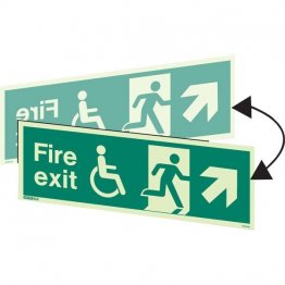 Hanging Wheelchair Fire Exit Right Up 4044