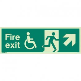 Wheelchair Fire Exit Right Up 4044