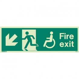 Wheelchair Fire Exit Left Down 4046