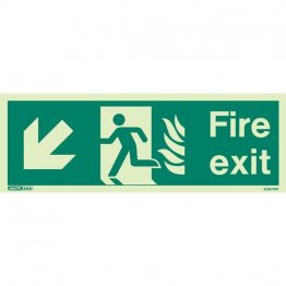 NHS Fire Exit Down Left 433HTM