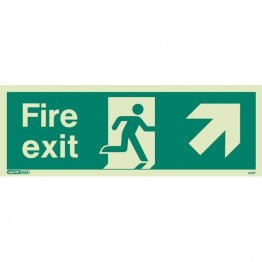 Fire exit ahead right sign
