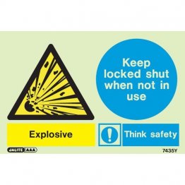 Warning Explosive Keep Locked Shut 7435