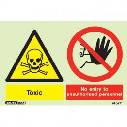 Warning Toxic No Entry Unauthorized Personnel 7457