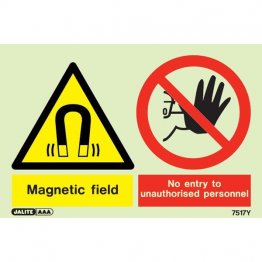 Warning Magnetic Field No Entry Unauthorized Personnel 7517