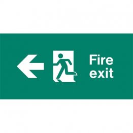 Emergency Light Legend Fire Exit Left Pack of 10 EL430