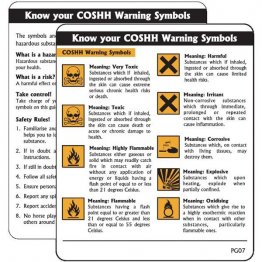 COSHH Warning Symbols Pack of 10 PG07
