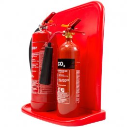 Double fire extinguisher stand 