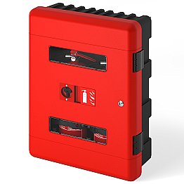 Wall Mounted Double Fire Extinguisher Cabinet with Lock