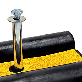 Heavy-Duty Rubber Wall Guard With Bolt