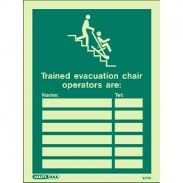 Trained Evacuation Chair Operators 4275 sign