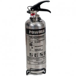 Chrome 1kg powder fire extinguisher