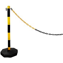Post & Chain Barrier Kits Yellow and Black In Use