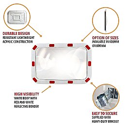 Reflective Traffic Mirror - 600mm & 800mm Features