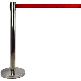 Retractable Barriers - Silver and Red
