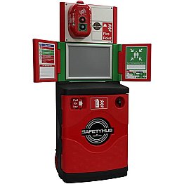 Shop the mobile fire point station from SafetyHub which features a weatherproof cabinet for fire extinguishers and other safety equipment.