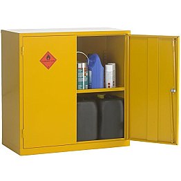 Large Double Door Flammable Storage Cabinet - Open