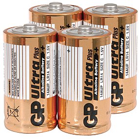 4 x C Long Life Batteries
