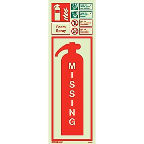 Foam Spray Extinguisher Missing 6398