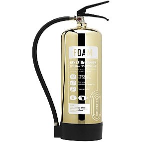 Polished Gold 6 litre Foam Extinguisher