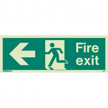 Fire exit left sign