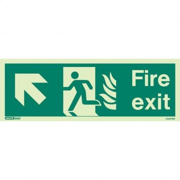 NHS Fire Exit Up Left 434HTM