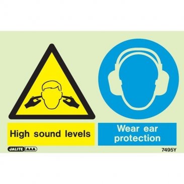 Warning High Sound Levels Wear Ear Protection 7495
