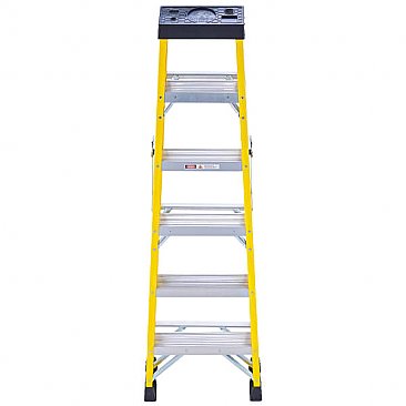 Heavy-Duty Swingback Step Ladder - Front View Closed