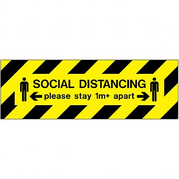 Social Distancing Adhesive Sign - 1+m