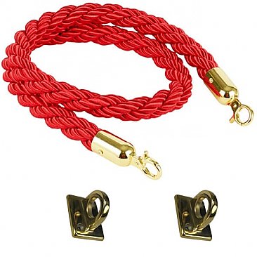 Twisted Rope Wall Set with Gold Clasps