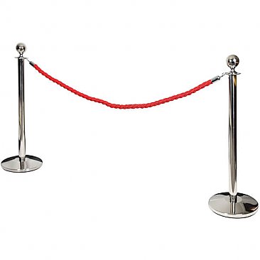 Silver VIP Barrier Post and Rope