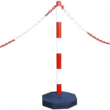 Post & Chain Barrier Kits - Red & White
