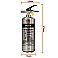 2 Litre Foam Chrome Extinguisher with measurements