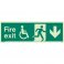 Wheelchair Fire Exit Down 4033