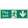 Fire exit down sign