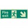 Fire exit down right sign