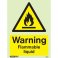 Warning Flammable Liquid 7061