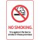 No smoking adhesive sign