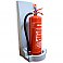 Grey Economy Fire Extinguisher Stand - With Extinguisher and Sign