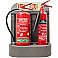 Grey Double Fire Extinguisher Stand