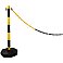 Post & Chain Barrier Kits Yellow and Black In Use