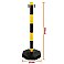 Post & Chain Barrier Kits Yellow and Black Measurements