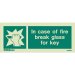 Break glass for key sign 4469