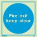 Fire exit keep clear 5257