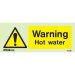 Warning Hot Water 7550
