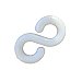 Universal S Hook for Plastic Chain - White