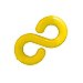 Universal S Hook for Plastic Chain - Yellow